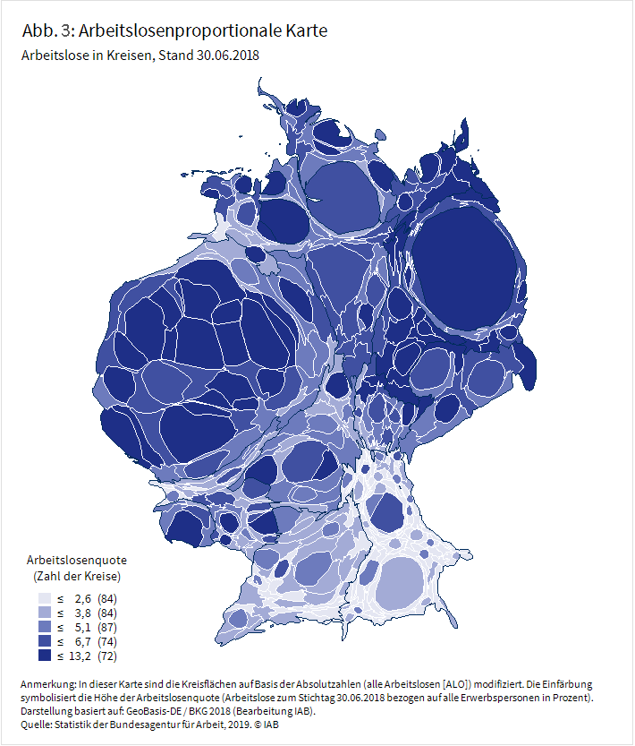 Abbildung 3: Arbeitslosenproportionale Karte