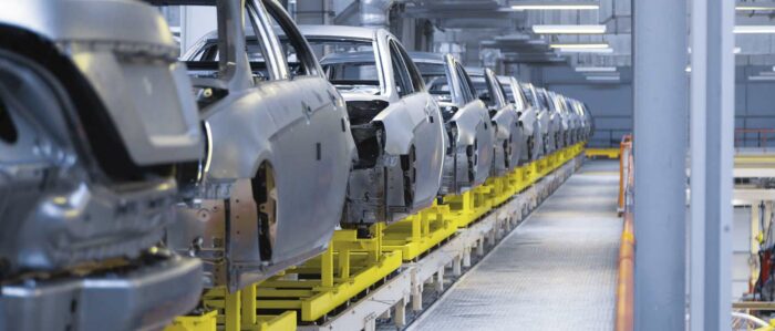 Produktionslinie eines Automobilherstellers